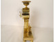Empire clock gilded bronze winged griffins fountain mascaron fauna cup 19th century