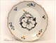 Earthenware plate from La Rochelle Flowers 18th