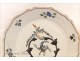 Earthenware plate from La Rochelle Flowers 18th