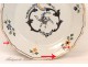 Earthenware plate from La Rochelle Flowers 18th