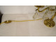 Pair of 2-light gilt bronze chandeliers with cut crystal and flower tassels, 20th century