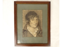 Drawing portrait young man artist writer taste Boilly Ingres 19th century