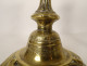 Pair of Louis XV bronze candlesticks, torches, flowers, garlands, 18th century