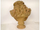 Bust sculpture of Christ crowned with thorns JB. Clésinger terracotta 61cm 19th century