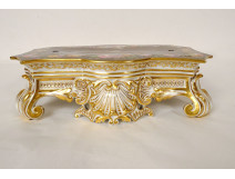Porcelain support base Paris signed Jacob Petit oiseau butterflies 19th century