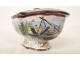Marseille earthenware spice box Antoine Clérissy boats landscapes 18th century