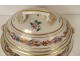 Porcelain soup tureen, Samson Manufacture, Asian bamboo and flower decor, 19th century