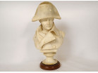 Sculpture albâtre buste Empereur Napoléon Ier bicorne redingote XIXè siècle