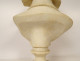 Alabaster sculpture bust of Emperor Napoleon I, bicorne, frock coat, 19th century