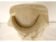 Alabaster sculpture bust of Emperor Napoleon I, bicorne, frock coat, 19th century
