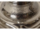 Pair of Louis XV candlesticks with coats of arms, silver-plated metal, Christofle, 19th century