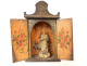 Painted wooden altarpiece sculpture of the Virgin Assumption of Conceicao oratory, 18th century
