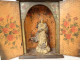 Painted wooden altarpiece sculpture of the Virgin Assumption of Conceicao oratory, 18th century