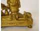 Small clock with gilded bronze gardener watering can column Berthoud Paris 19th