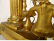 Small clock with gilded bronze gardener watering can column Berthoud Paris 19th