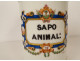 Pharmacy pot apothecary porcelain Paris palm tree snake Sapo Animal 19th century