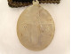 Mother-of-pearl medallion Nativity Virgin Mary crib Child Jesus son of gold 19th century
