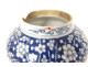 Small covered ginger jar with blue and white Chinese porcelain, prunus flowers, 19th century