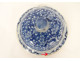 Small covered ginger jar with blue and white Chinese porcelain, prunus flowers, 19th century