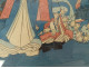 Print Ukiyo-e Genji-e Fusatane Utagawa Prince garden peonies Japan 19th century