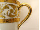 Porcelain cup and saucer Paris Le Tallec with gilded arabesques and foliage, 20th century