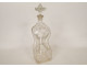 Dutch carafe hourglass blown glass mills boats ribbons 18th century