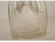 Dutch carafe hourglass blown glass mills boats ribbons 18th century