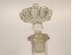 Dutch carafe hourglass blown glass mills boats ribbons 18th century