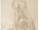 Dutch carafe hourglass blown glass mills boats ribbons 18th century