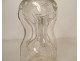 Dutch carafe hourglass blown glass mills boats ribbons 18th century
