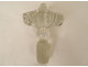 Dutch carafe hourglass blown glass mills boats ribbons 18th century
