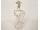 Dutch carafe hourglass blown glass mills boats ribbons 18th century