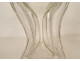 Dutch carafe hourglass blown glass mills boats ribbons 18th century