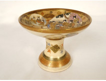 Japanese porcelain footed cup Satsuma character Meiji Japan 19th century