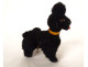 Antique mechanical toy black poodle dog with key wind-up, 20th century