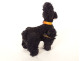 Antique mechanical toy black poodle dog with key wind-up, 20th century
