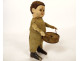Antique mechanical toy black poodle dog with key wind-up, 20th century