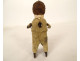 Antique mechanical toy black poodle dog with key wind-up, 20th century