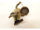 Antique mechanical toy black poodle dog with key wind-up, 20th century