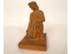 Small terracotta sculpture Jean Jegou young woman seated 20th century