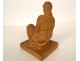 Small terracotta sculpture Jean Jegou young woman seated 20th century
