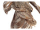 2 large sculptures statues pair of angels carved oak 17th century
