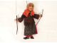 Set of 14 Czech rod puppets Devil King Queen Magician 19th century