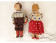 Set of 14 Czech rod puppets Devil King Queen Magician 19th century