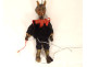 Set of 14 Czech rod puppets Devil King Queen Magician 19th century