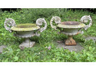 Paire de vases Médicis de propriété fonte jardin vasque XIXème siècle