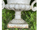 Pair of Medici vases, cast iron garden basin, 19th century