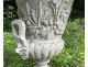 Pair of Medici vases, cast iron garden basin, 19th century