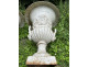 Pair of Medici vases, cast iron garden basin, 19th century