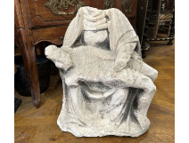 White stone sculpture Virgin of Piety Pieta Christ crucified 17th century